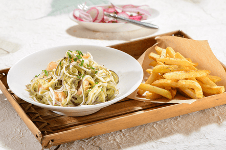  Revuelto de gulas con patatas Airfryer Julienne 